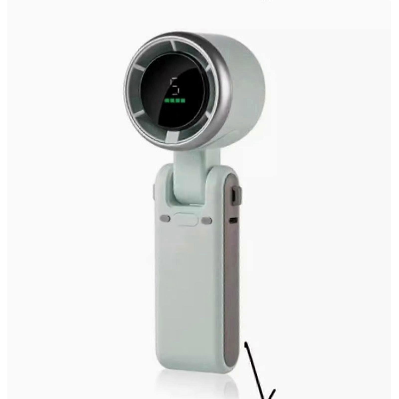 Foldable Handheld Fan, Portable High Speed Rechargeable 3600mAh Mini Turbo Fan, Digital Display, 5 Speed Adjustable Personal Small Pocket Fan