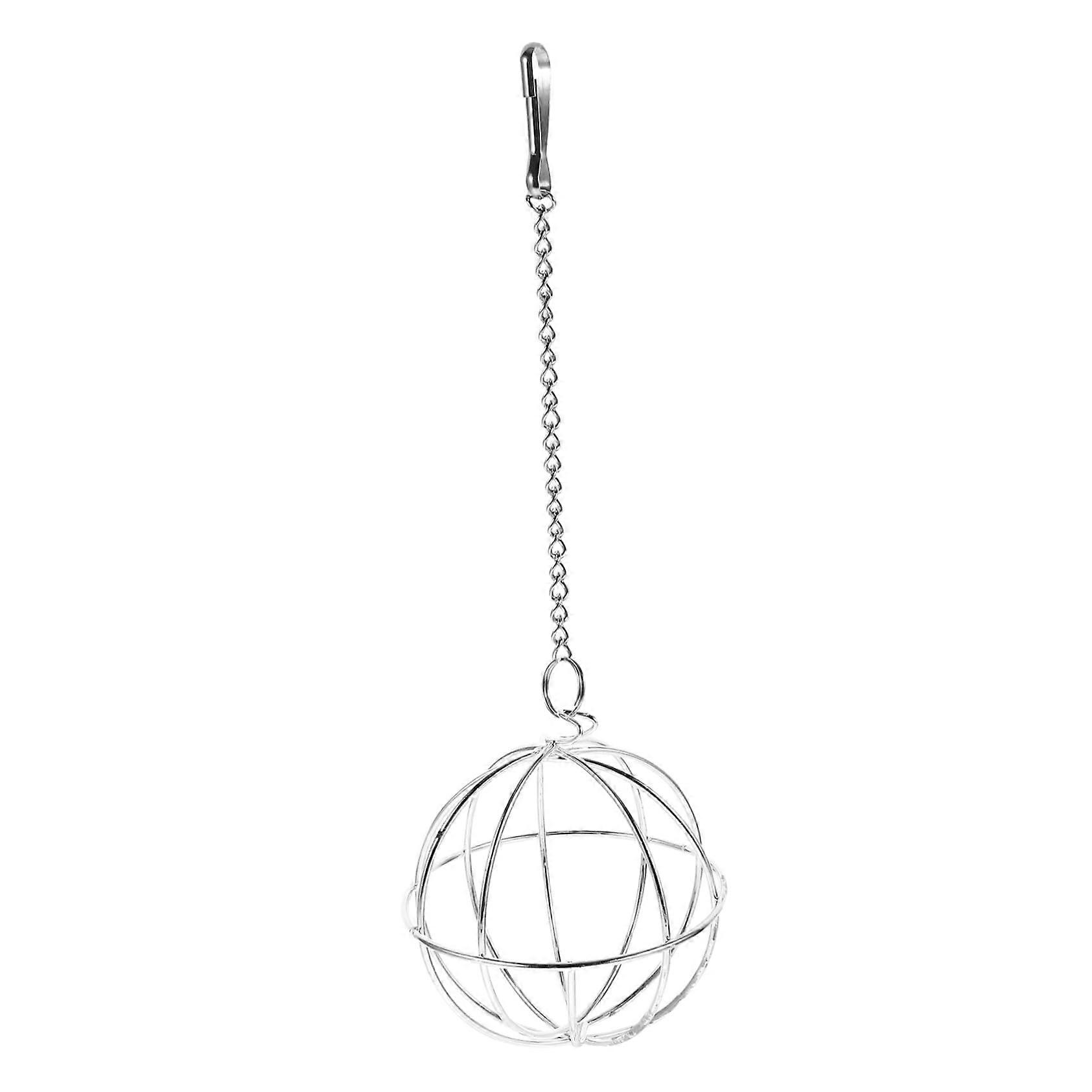 Hasengras Ball for Rabbits - Metal Silver Feeding Ball, Chew Toy for Bunnies & Birds, Interactive Kugel-Feeder