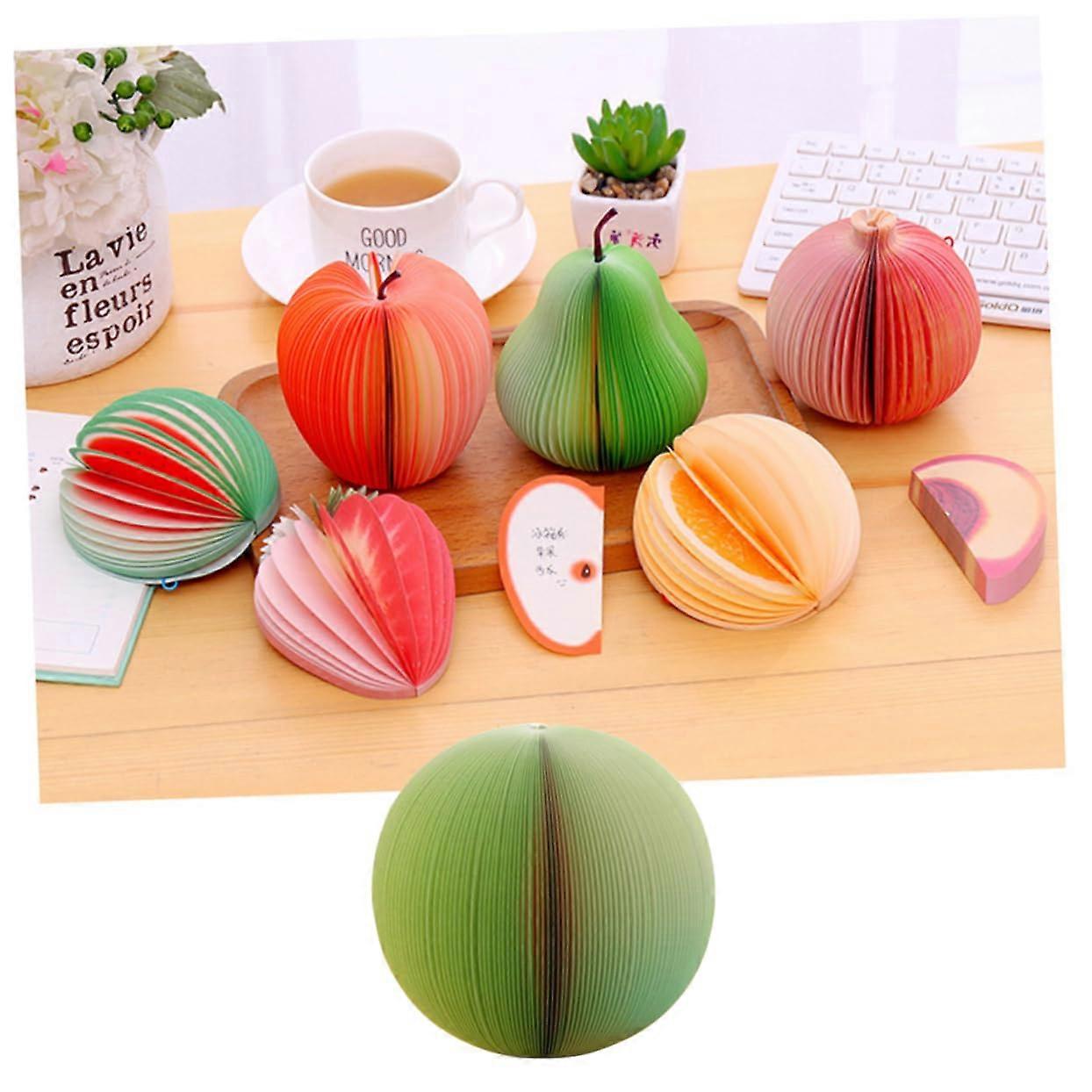 Notepads With Fruit Stickers Paper Notes Time Note Sticky Bookmark