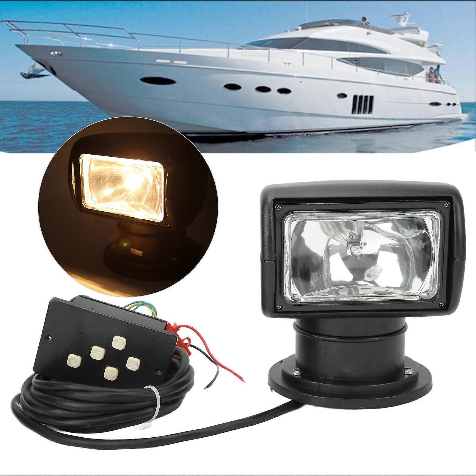 Ferngesteuerter Suchscheinwerfer 100W 8.3A 360 Grad Drehung Wasserdichter Scheinwerfer Universelle Passform für Boot Yacht LKW Auto DC24V