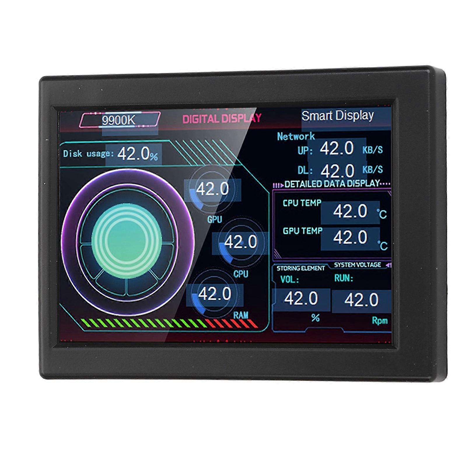 3.5 Inch PC Sensor Panel Display DIY Type C IPS USB PC Temperature Display with Stand