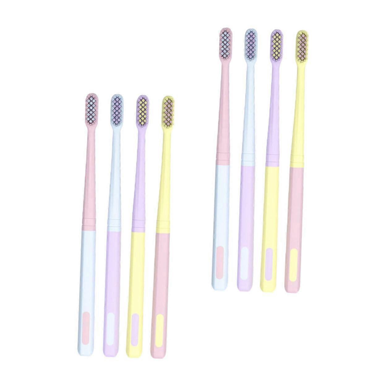 8 pieces adult toothbrushes with small head, soft bristles for oral cleaning, ideal for sensitive gums