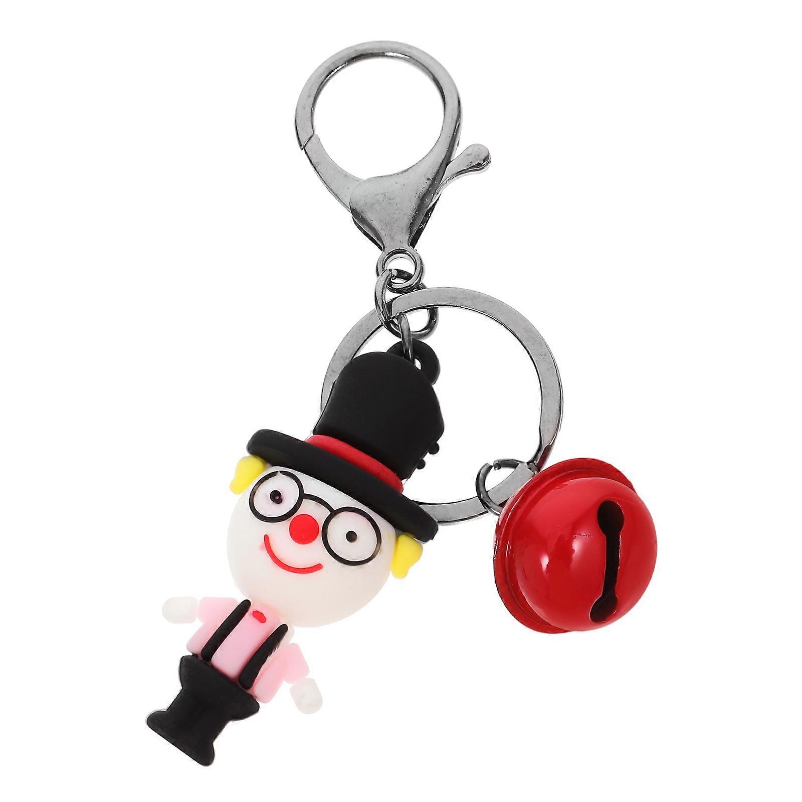 Hanging Mini Clown Model Quirky Design Keychain Accessory 1Set