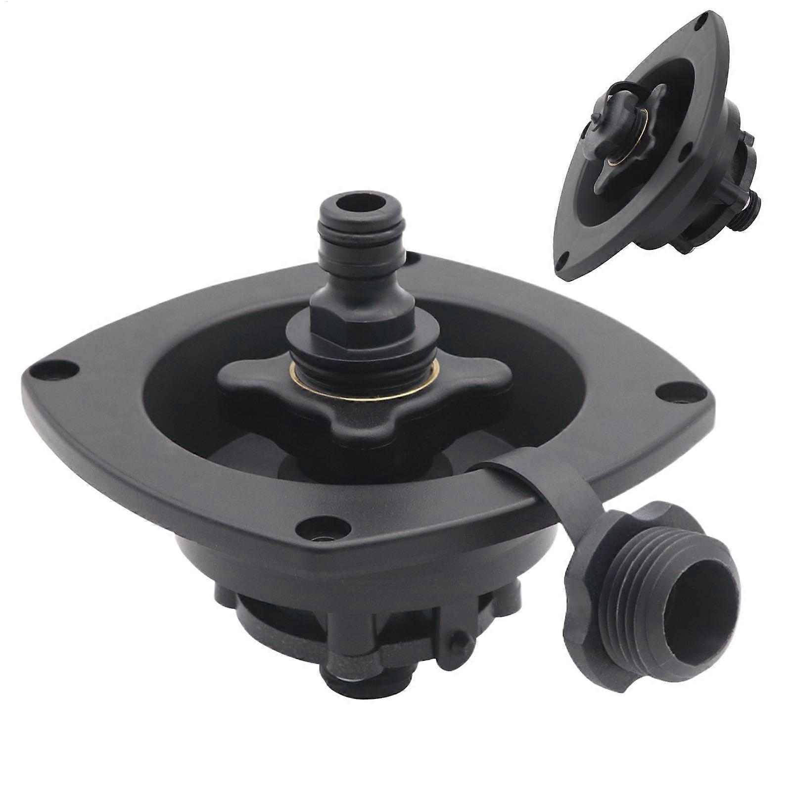 RV Water Inlet Connection, Replacement City Water Inlet for RVs - Black Camping Water Inlet Plug for Hose Connection, Trailer Compatibility