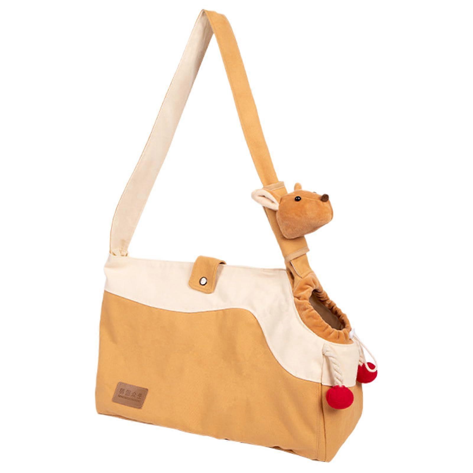 Breathable Canvas Pet Shoulder Bag 2Pack Portable Cat Restrainer Pouch For Picnic And Outdoor Use