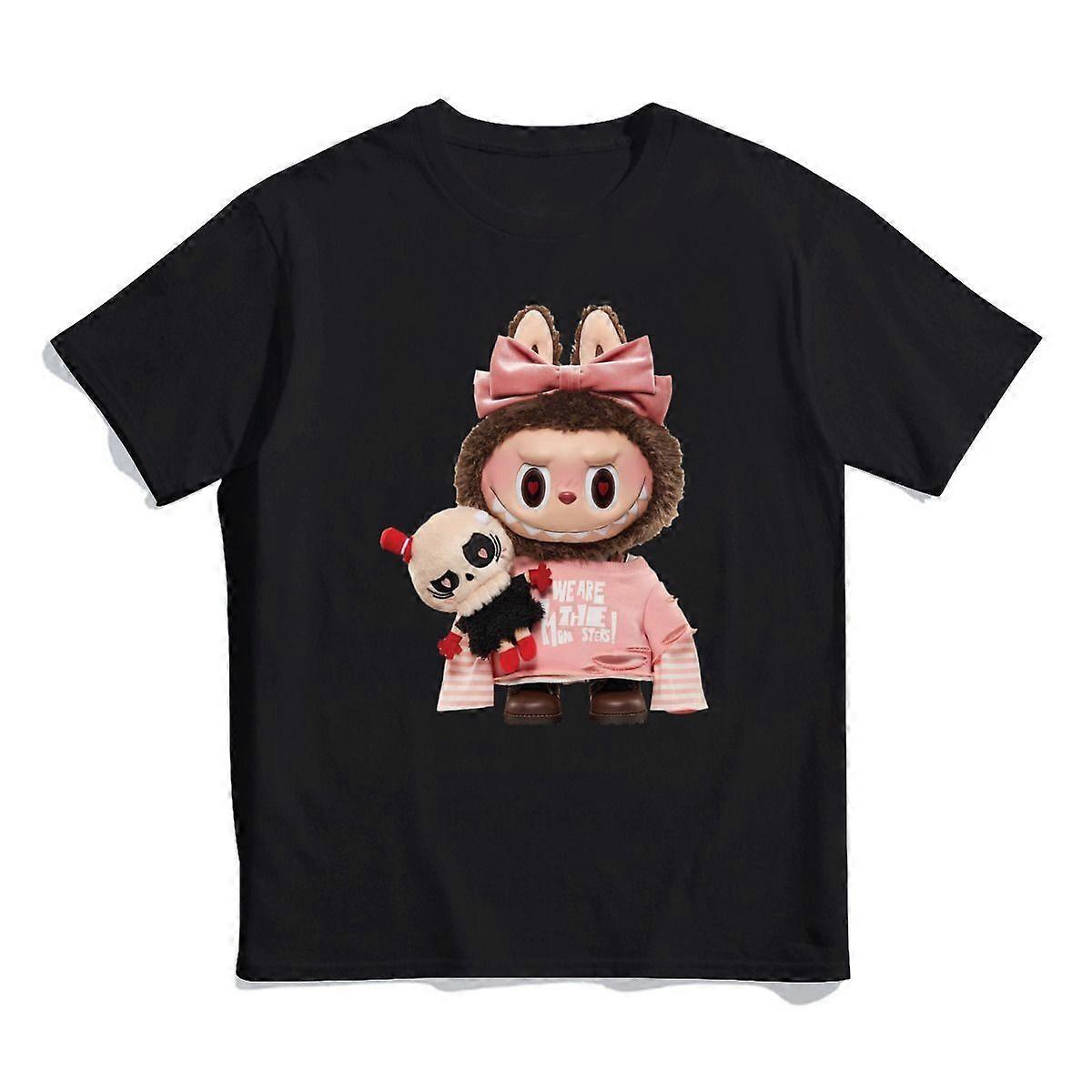 Labubu with Plush Doll T-shirt for Men  Trendy 3D Toy Look for Streetwear Style