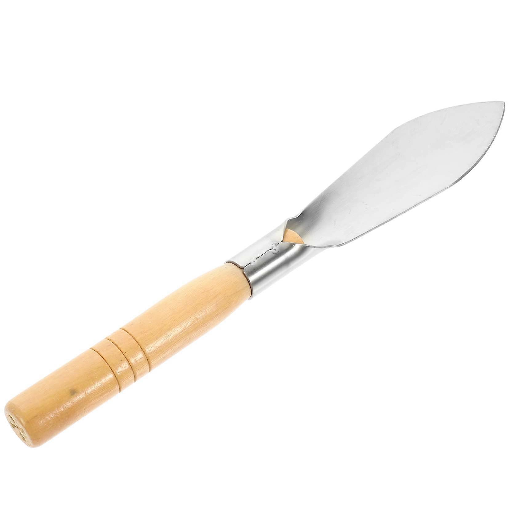 Garden trowel with wooden handle, multipurpose shovel for planting, digging, weeding.