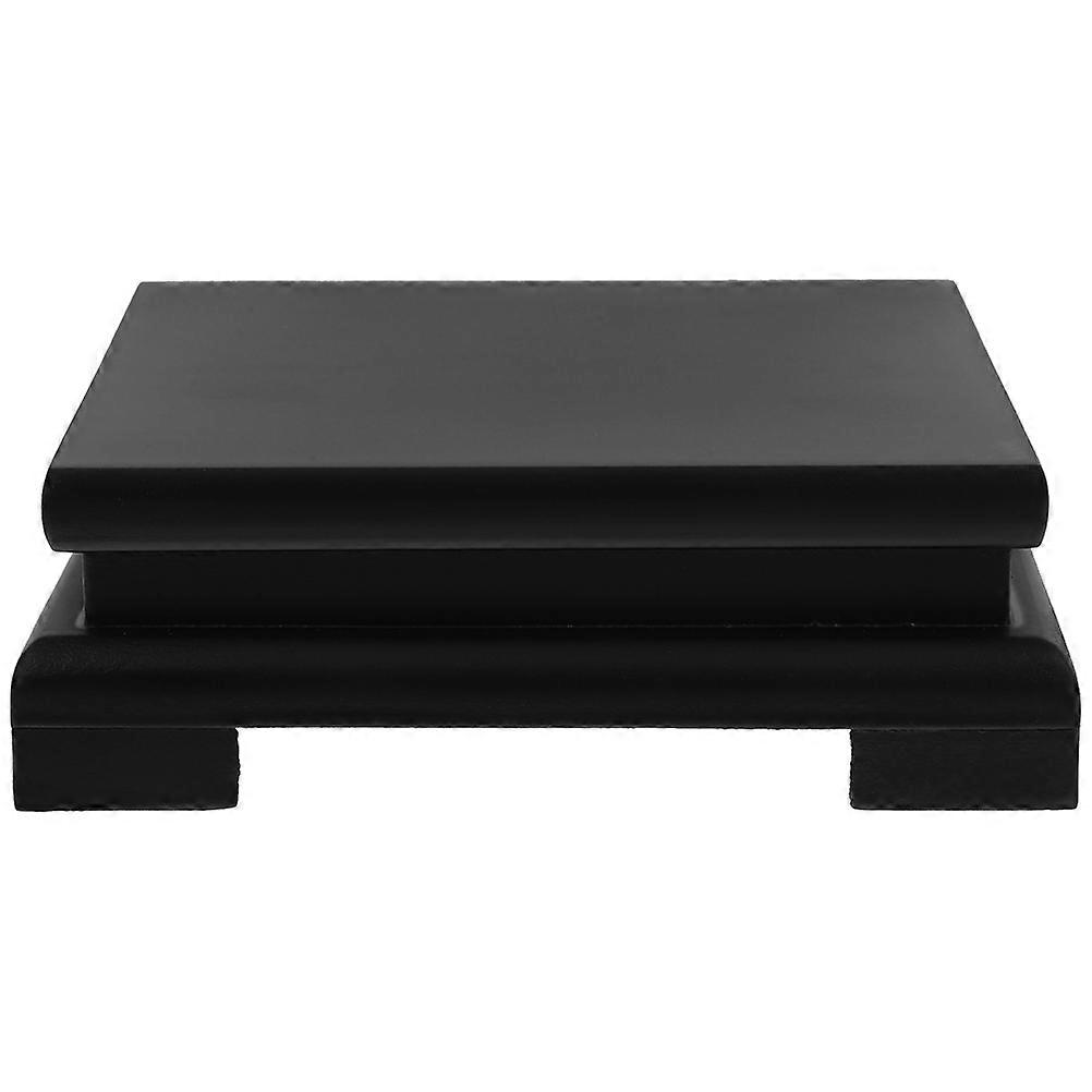 Présentoir en bois de pot-de-fleur sur piédestal pour plante d’intérieur à usage domestique 11.00X11.00X4.50CM Ajouter Accent de ferme 1Pack