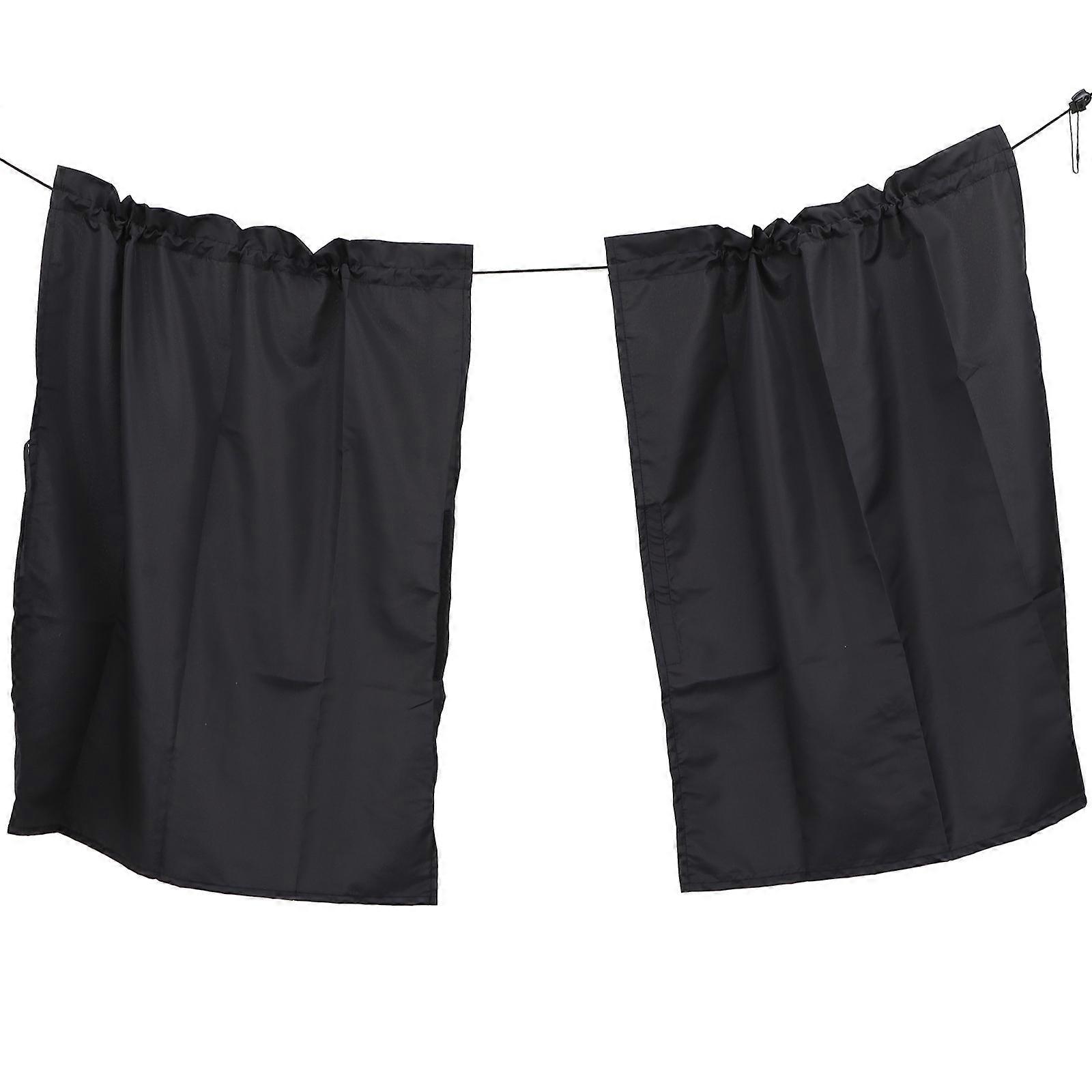Durable Car Partition Curtain for Privacy and Sun Shade Made of Polyester Black Fits Multiple Uses