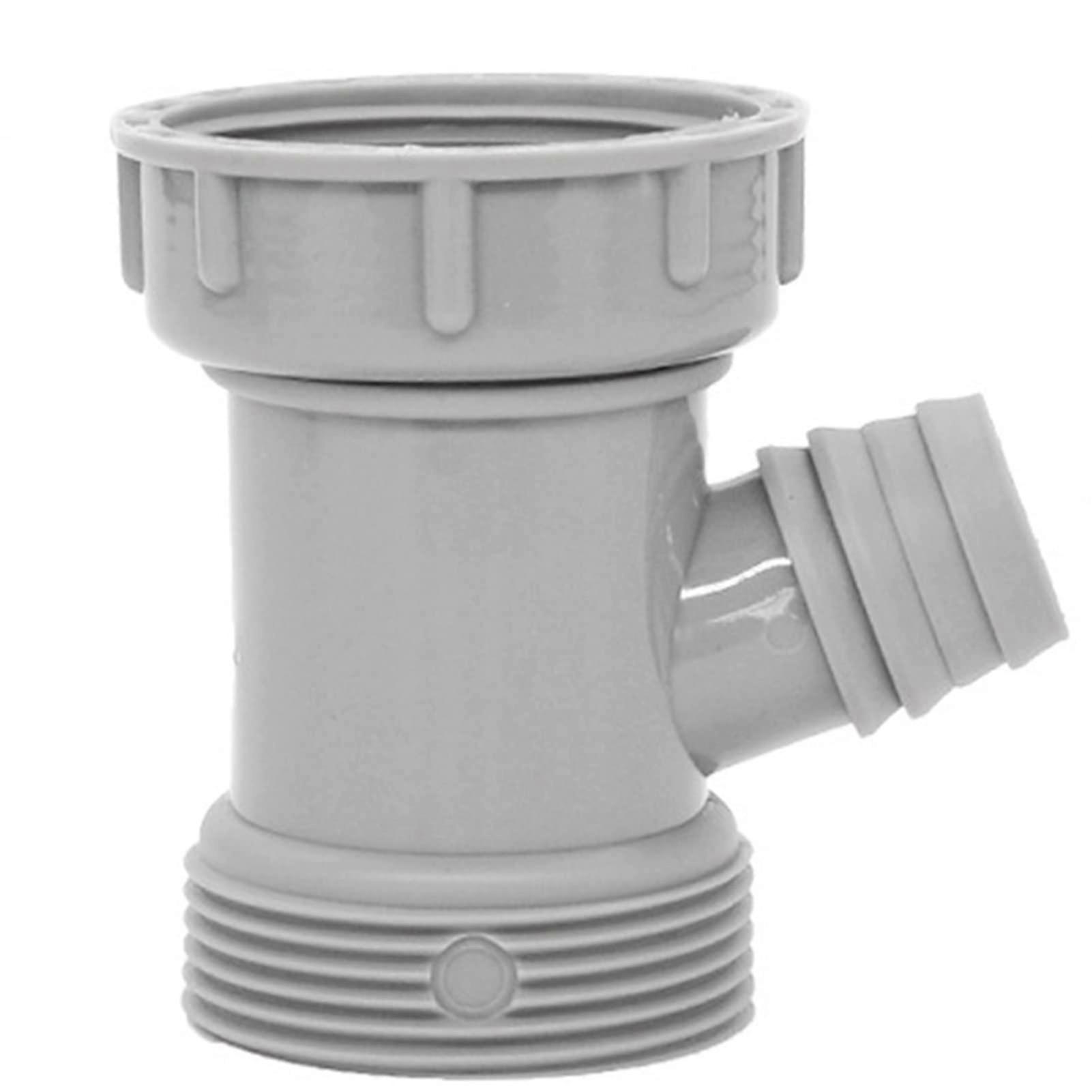 Kitchen Sink Drain Pipe Y Shape Connector, Single Tank Overflow Three-Way Sewer Branch, Female to Male Thread, 1.5 Inch, PVC Material