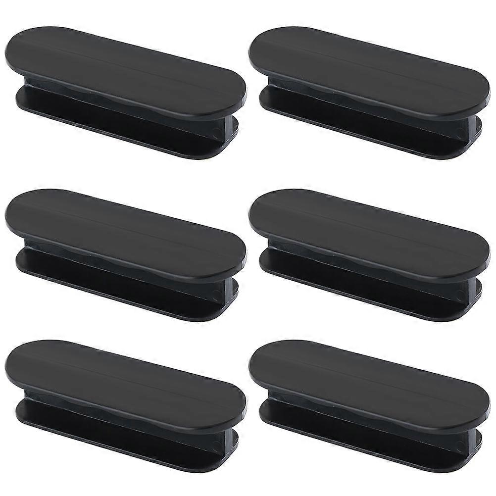 Auxiliary Window Door Push Hands Furniture Pack Black ABS Material Home Use 6 Pieces
