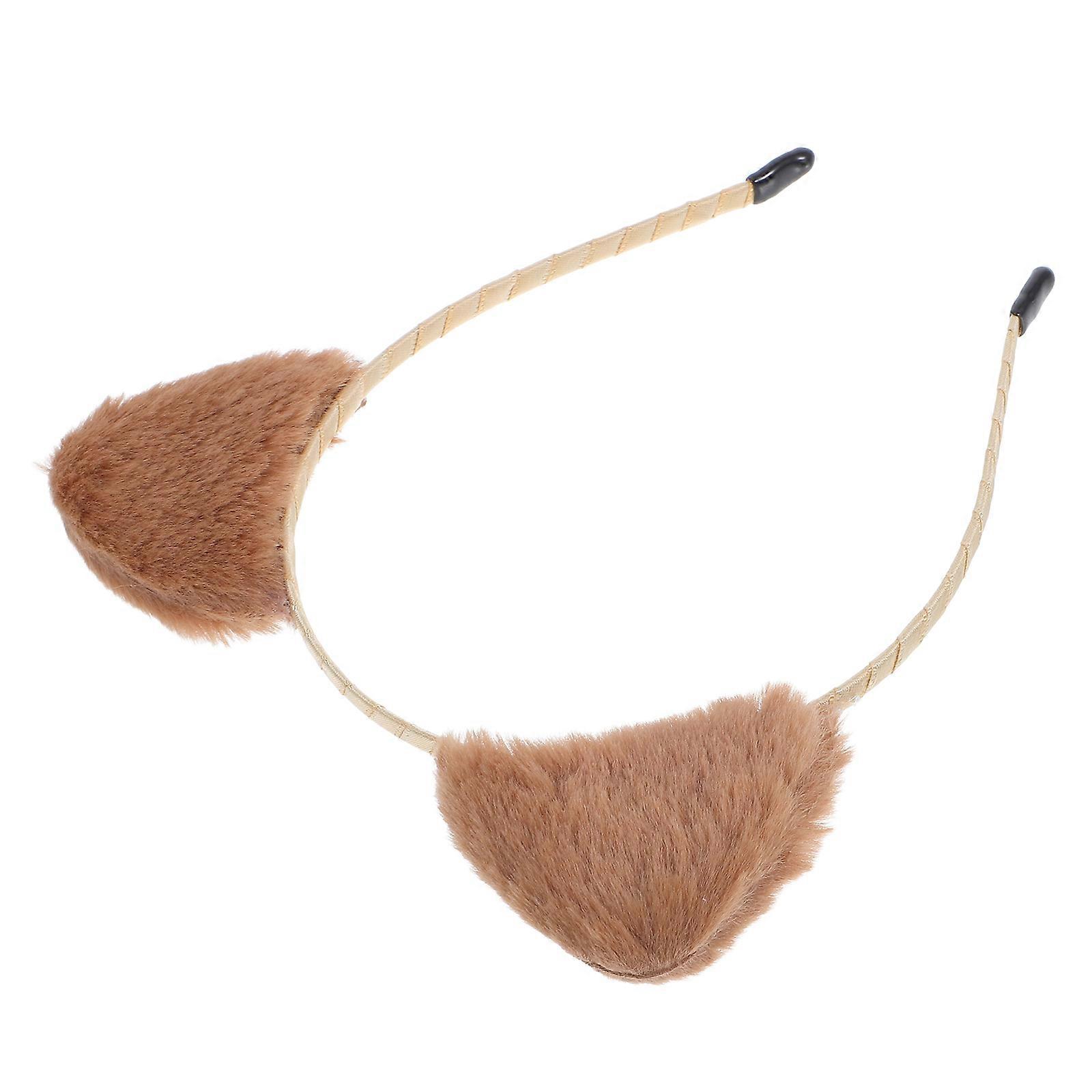 Plush Cat Ears Hairband for Facial Care – Soft, Nonslip Elastic Headband for Makeup and Skincare Routines