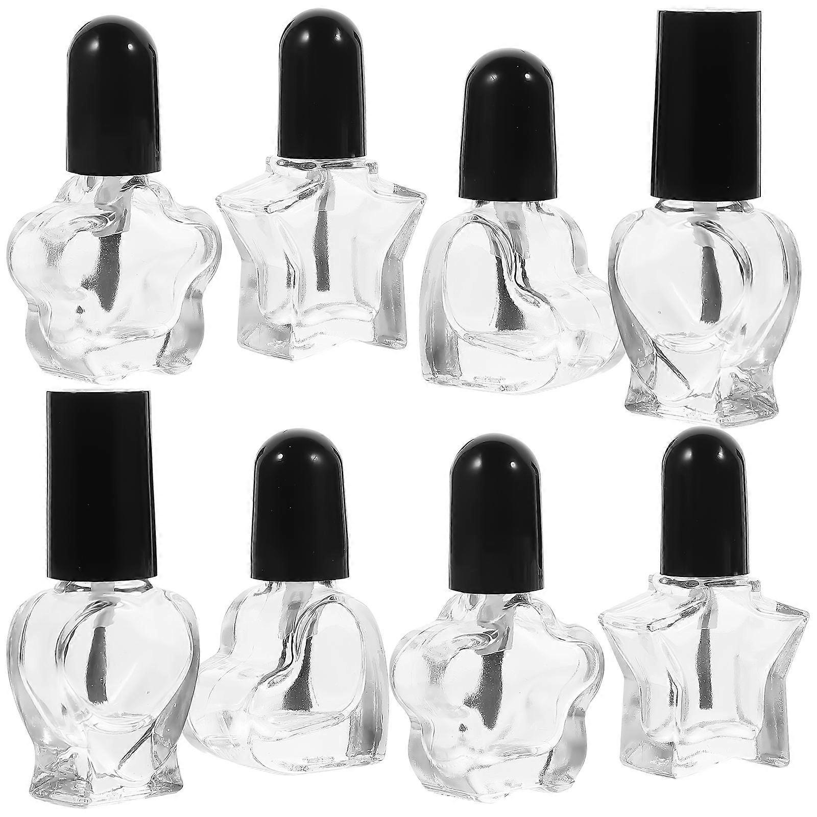 a polished product description based on your input:

 

**12pcs Transparent Nail Polish Bottles with Brush – Oblate Shape Design for DIY Manicure,