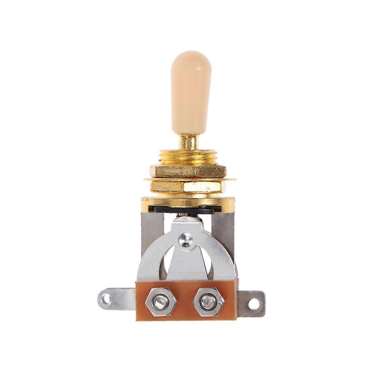 Guitar Toggle Switch with Golden Head Yellow Cap for Electric Guitar Pickup Selector – Easy Tone Control and Noise Free Performance