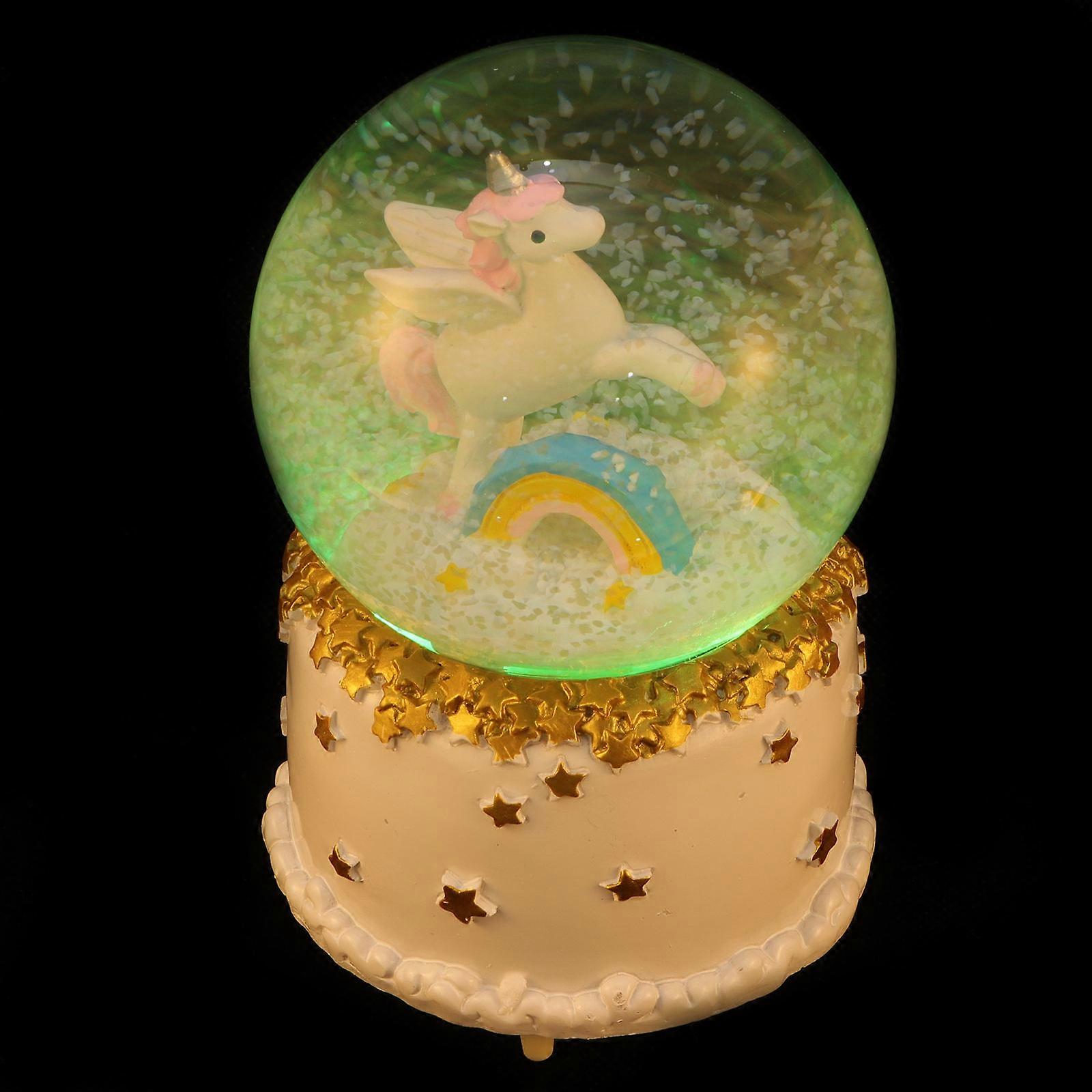 Musical Boxes Figurines Crystal Ball Transparent Material Luminous Function 1Pc