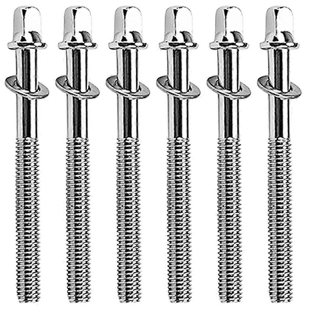 6pcs Drum Tension Rods Replacement Screws for Snare Drum Durable, Non Loosening Tension Lugs for Drum Kits and Repairs