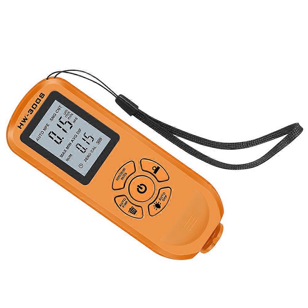 Car Coating Thickness Gauge Portable Measuring Car Industrial Manufacturing Orange 12X4.5cm 1Set
