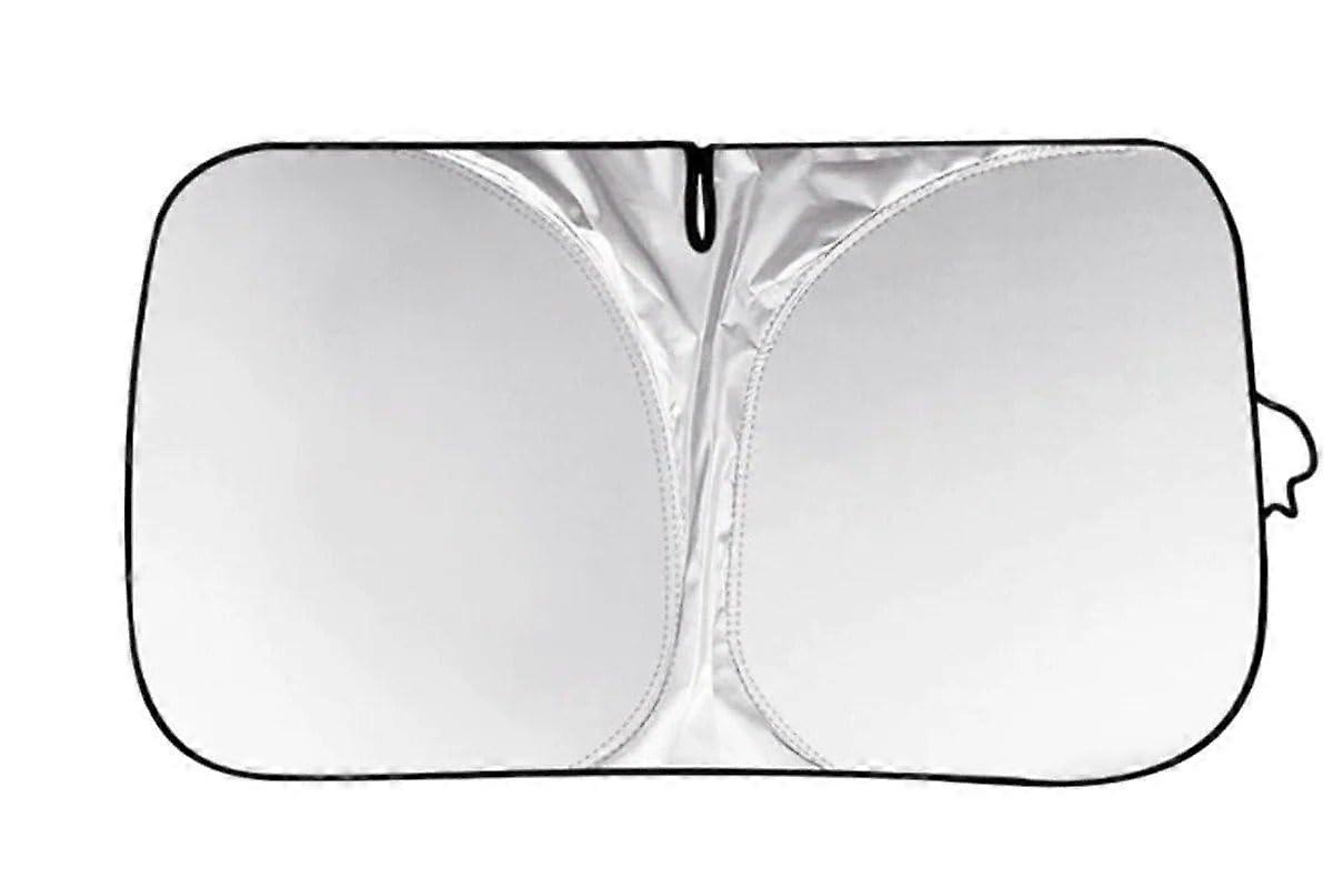 Auto Sunshade in Visor Style for Windshield, HeatInsulating Fabric Sun Protection for Front Windshield (Set B)