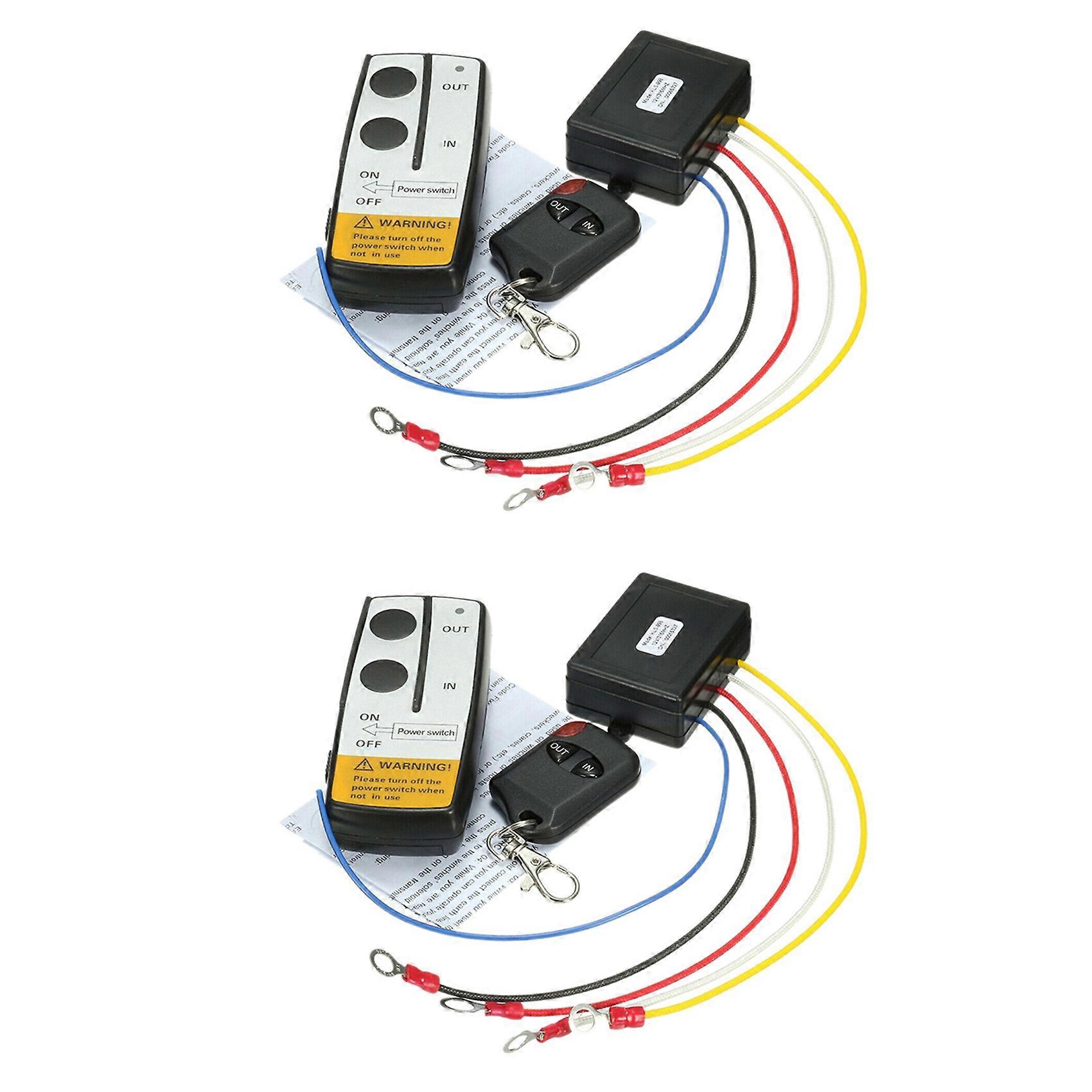 2X 12V 315MHz 50Ft / 15M Wireless Winch Remote Control Controller Kit for ATV US