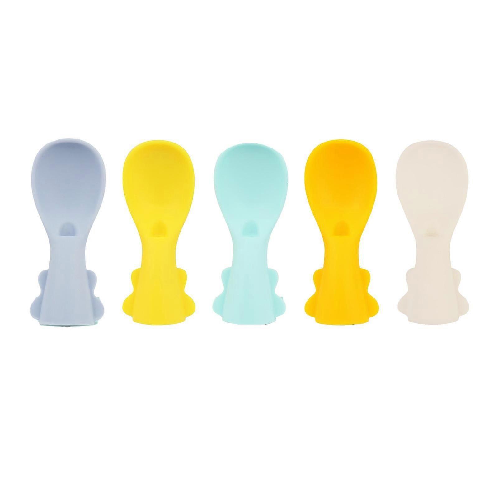 Easy To Use Baby Food pouches Spoon Attachments set Multipurpose Silicone Baby Spoons Set Infant Feeding Spoons Set-Good