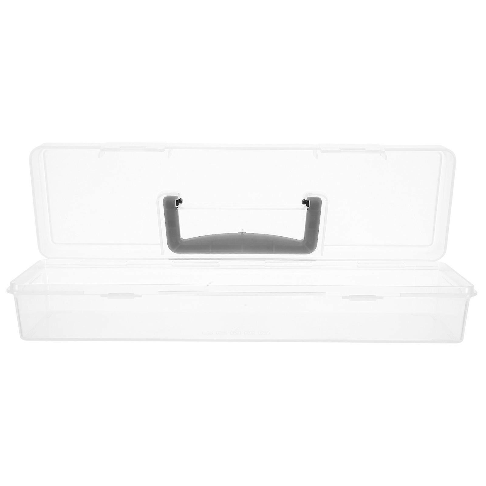 Small Parts Organizer Case Tool Storage For DIY Enthusiast Compact Design Transparent Lid 33.50X9.70X6.00cm 1Pcs