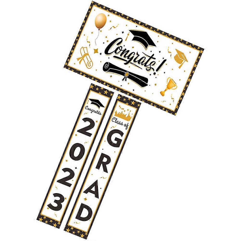 Graduation Banner Celebrate with Polyester Door Sign for Party Multi Color 70 Characters
