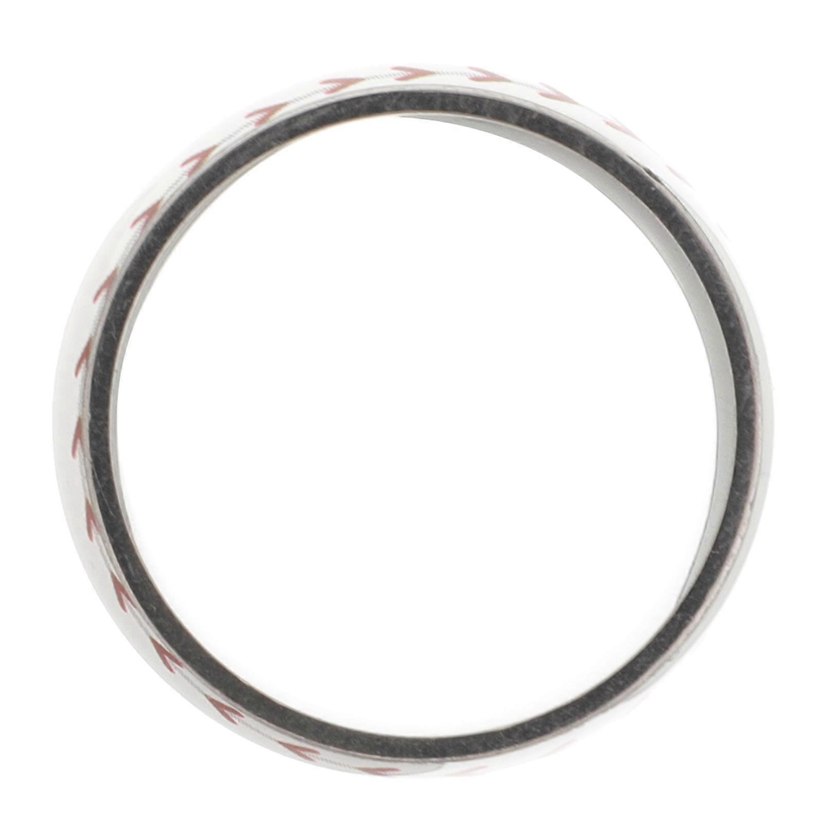 Titanium Steel Baseball Ring for Men and Women Simple Plain White Color Size 9.5