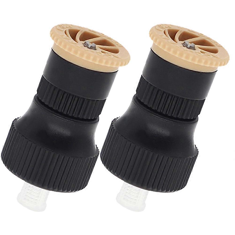 Plastic Sprinkler Head for Gardening Black 360 Degree Adjustable Design Easy to Install 2 Pieces