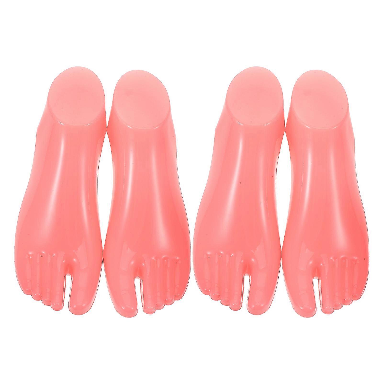 Silicone Foot Display Model Foot Mannequin For Shoes Retail Setup Sock Holder Display 2Pairs