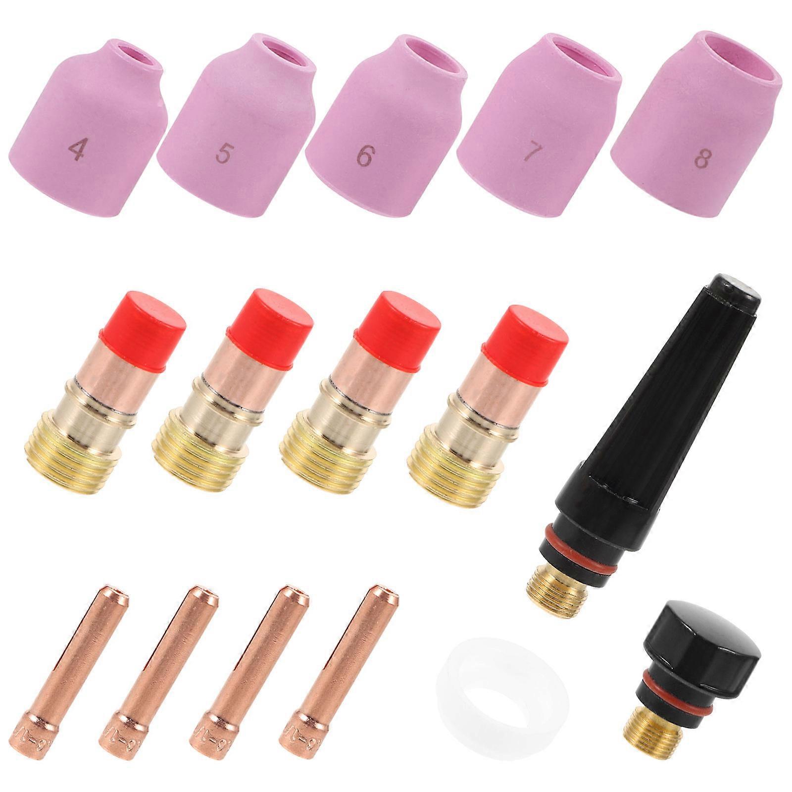 Welding Torch Kit with Ceramic Cups and Copper Nozzles for Home Use Various Sizes Assorted Color