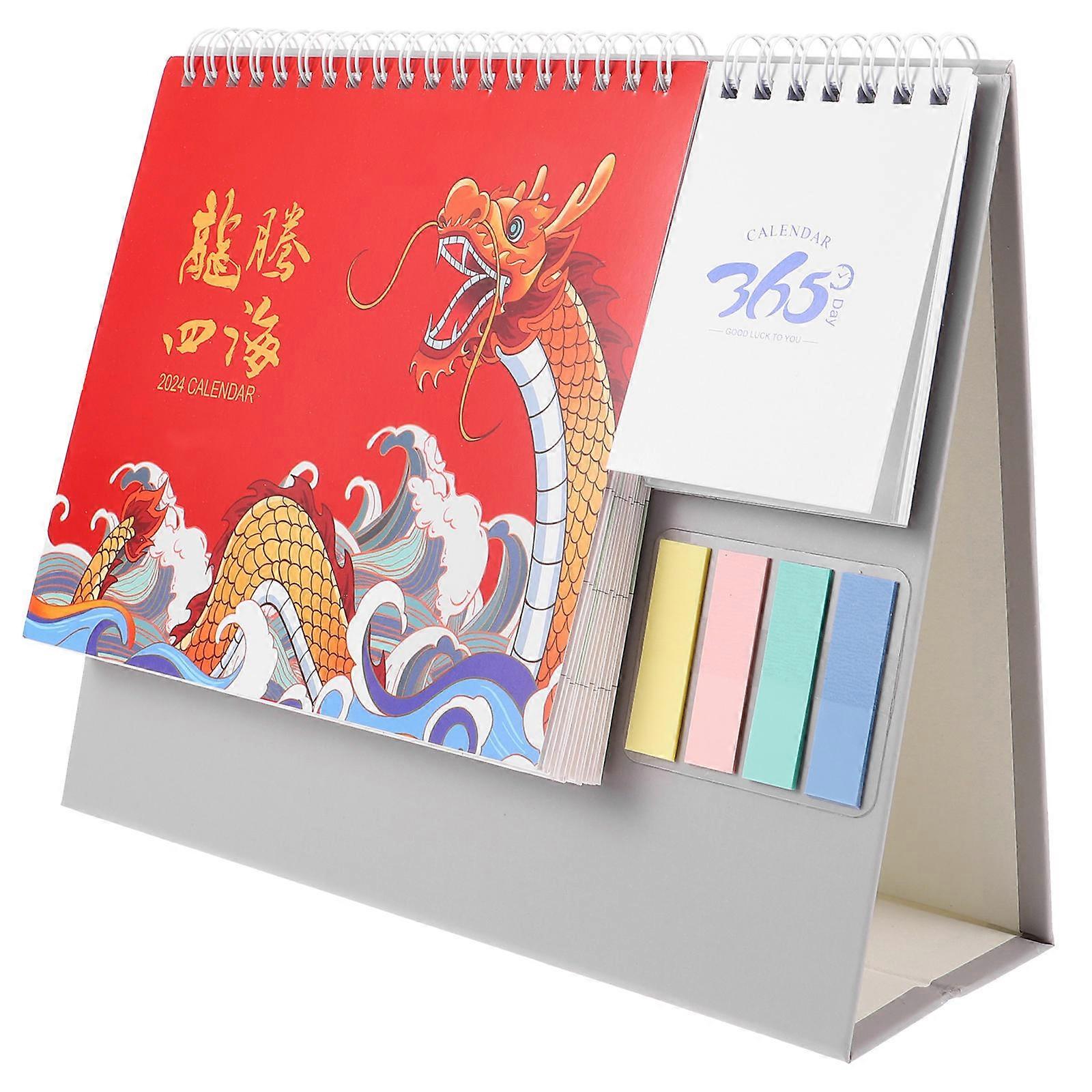 Daily Use Standing Calendar Professionals Table Desk Calendar Paper Material Monthly Planning 1Pcs