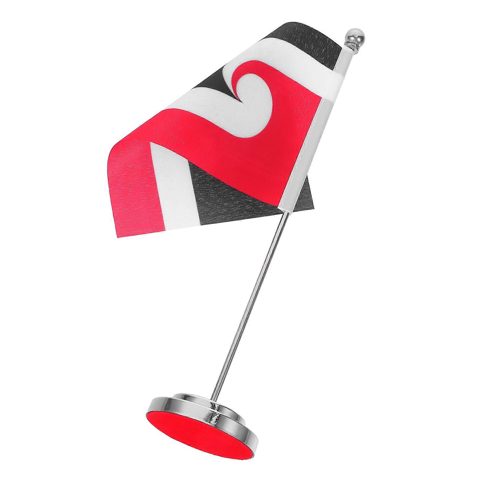 Desk Size Flag Display Compact Table Flag With Unique Pattern Polyester Fabric Versatile Use 1Set