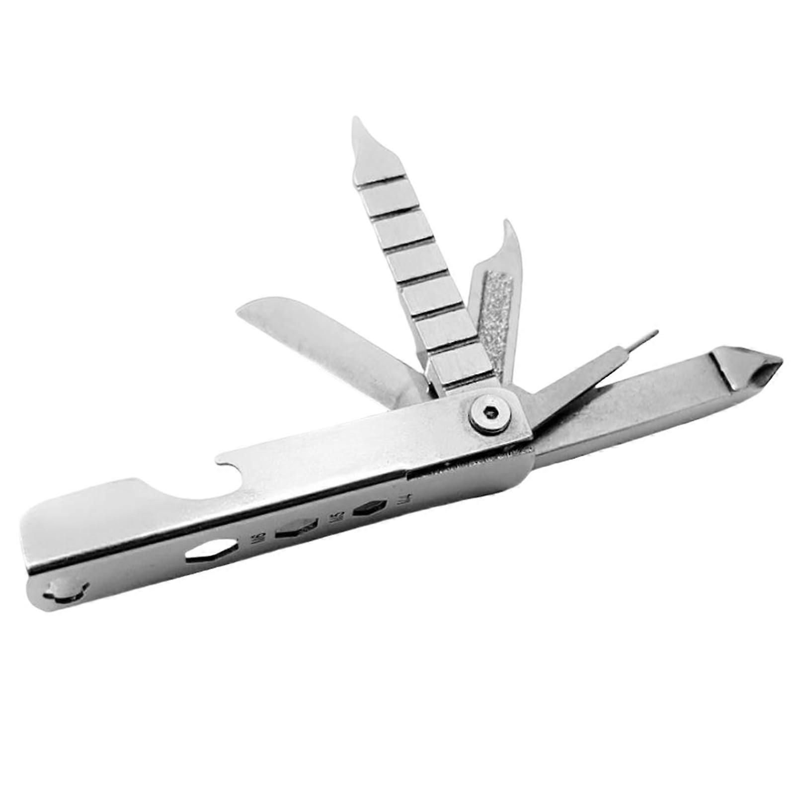 11in1 Multitool Screwdriver Bit Bottle Opener Card Remover Rustproof Foldable Multitool Portable Keychain