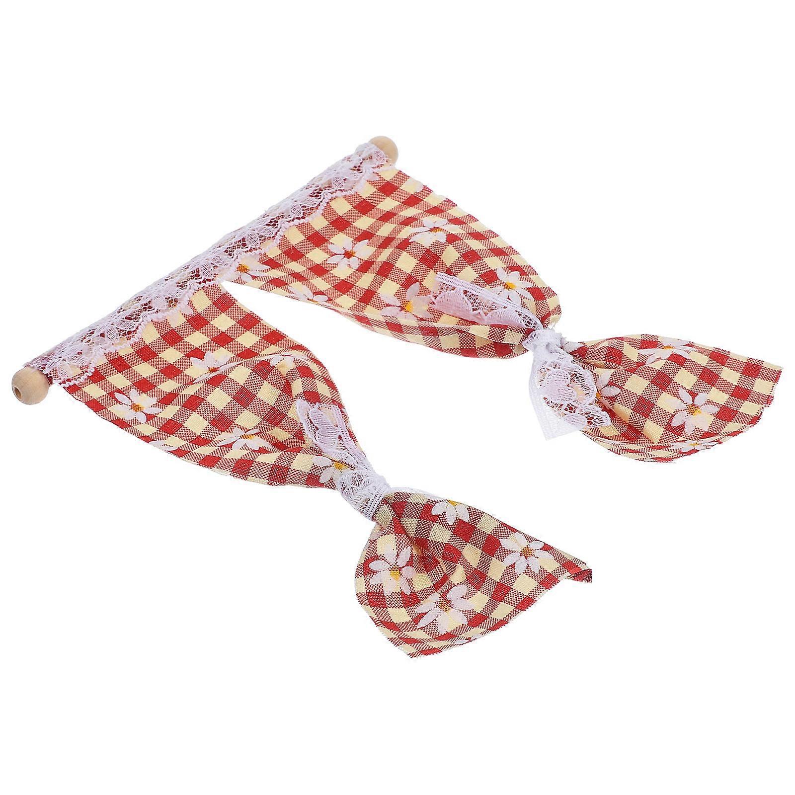Mini Window Curtains Compact Floral Small Window Curtain Photo Props 1Set