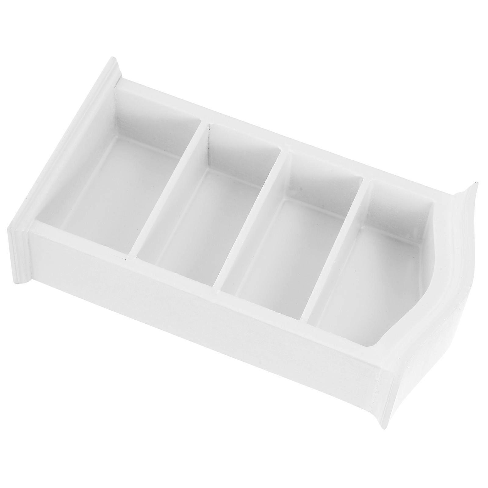 White Wooden Miniature Bookshelf for Decoration Use Smooth Surface Kids DIY Fun 4.5 x 3.2 x 6.7 Inches