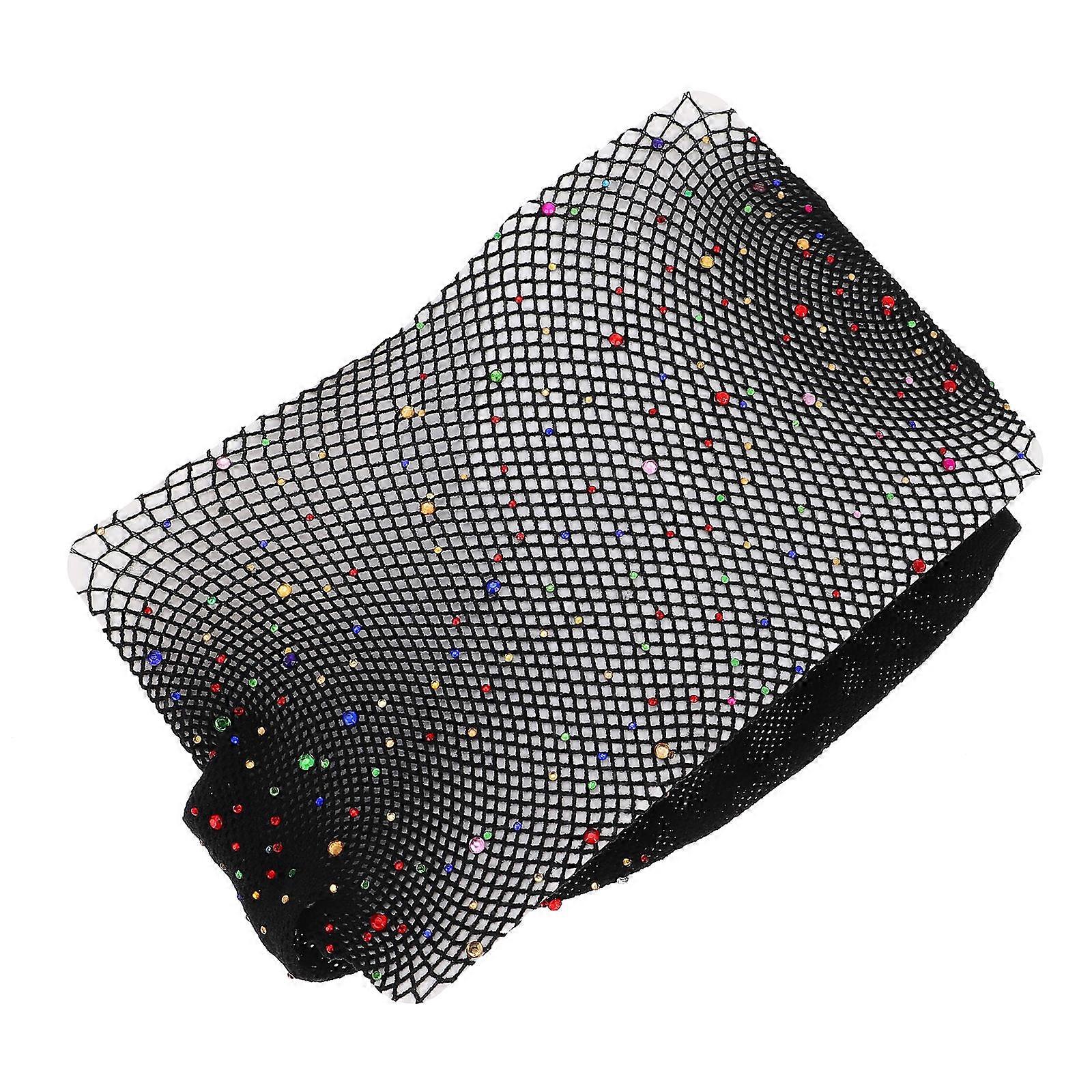 Rhinestone Fishnet Stocking Dazzling Rhinestone Stocking Daily Casual Wearing 80x30cm Show Body Figures 1Set