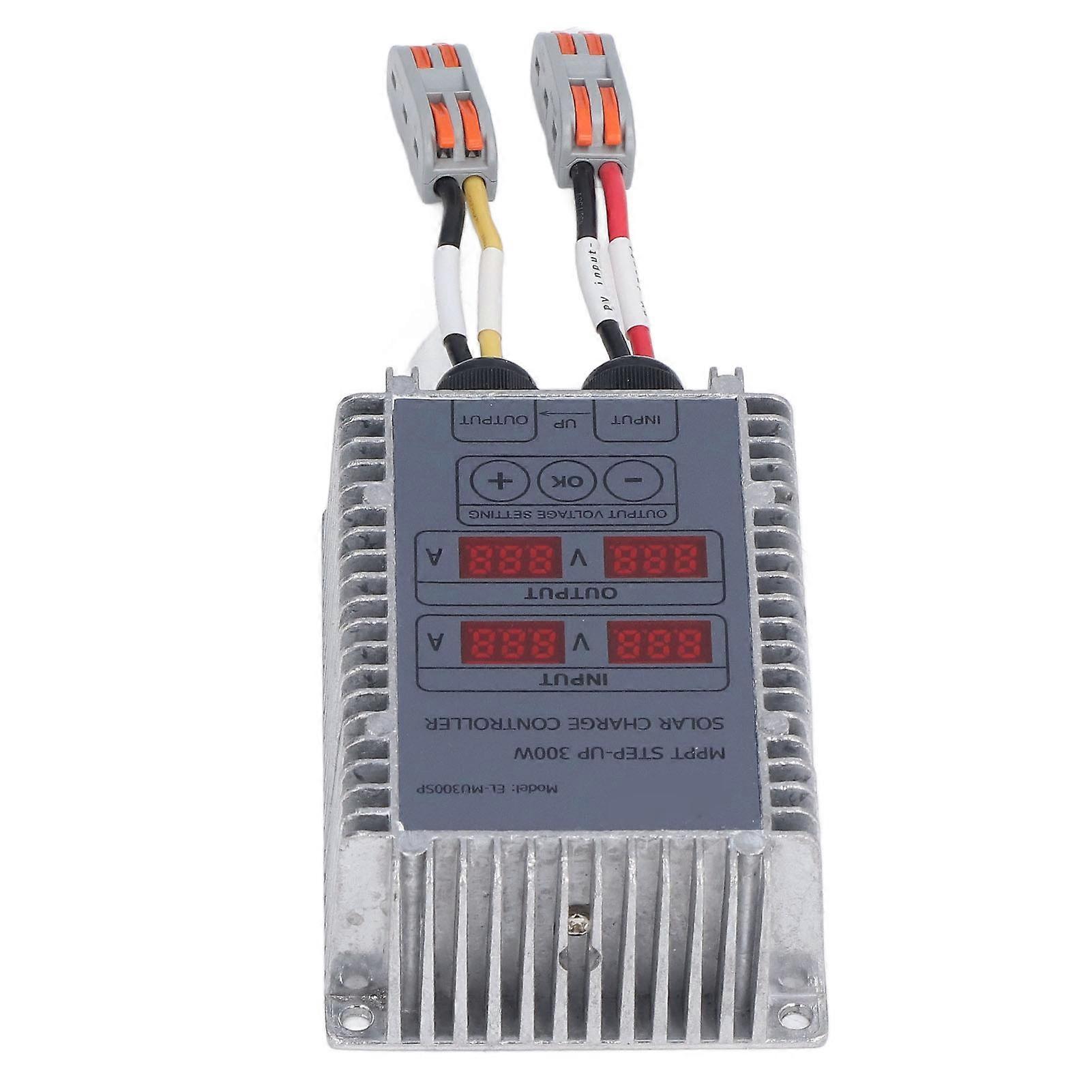 Solar Battery Charge Controller Boost MPPT Voltage Adjustable Waterproof with Display 24‑85V 300W 