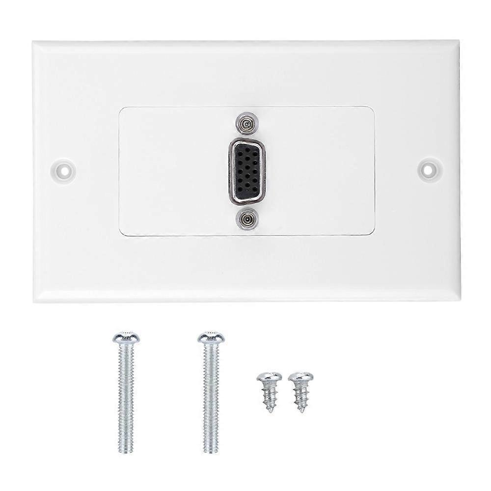 VGA Wall Mount Panel Adapter Socket with ABS Flame Retardant Material