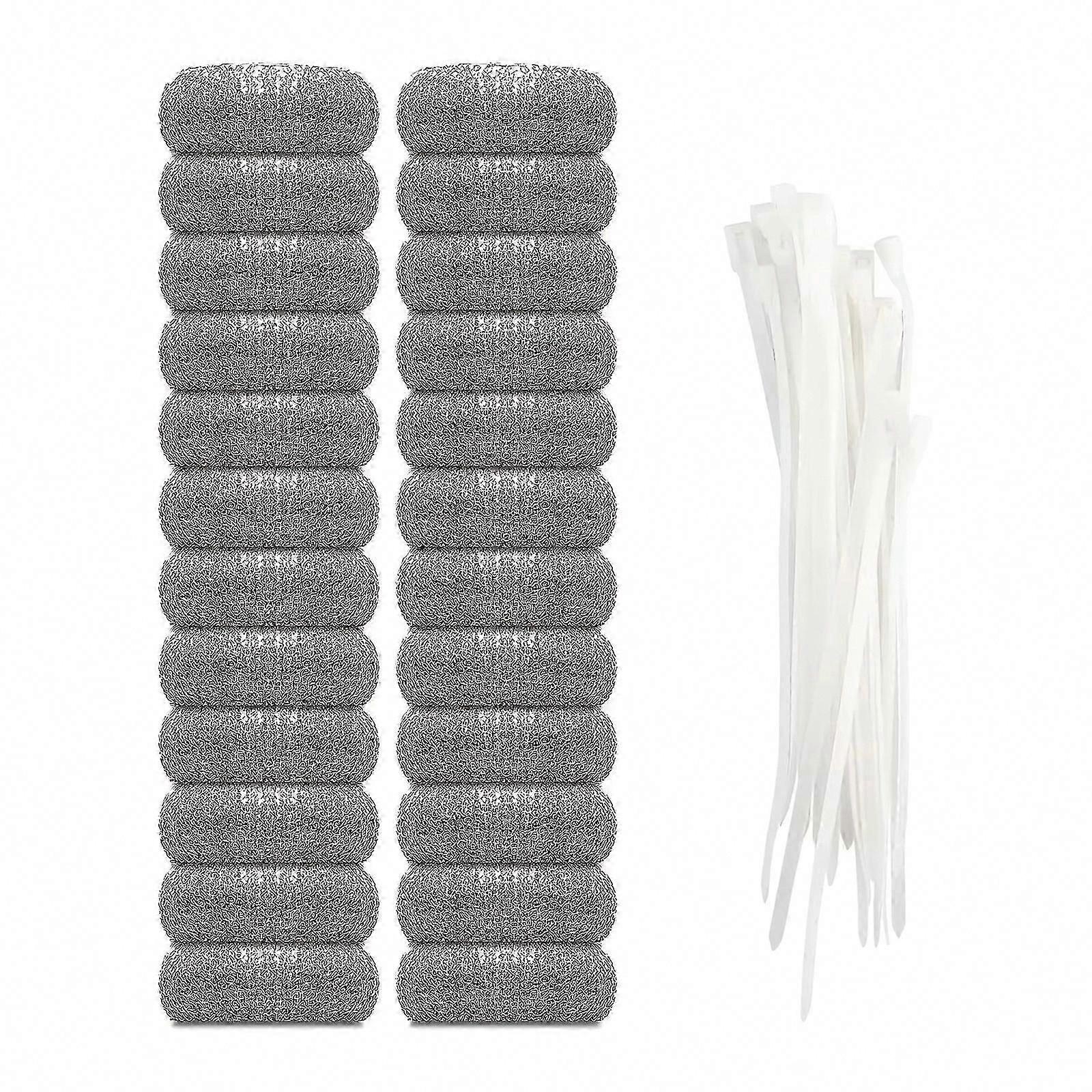 24pcs Stainless Steel Mesh Filters For Effective Debris Blocking In Washing Machines And Sink Drains, Easy Installation
