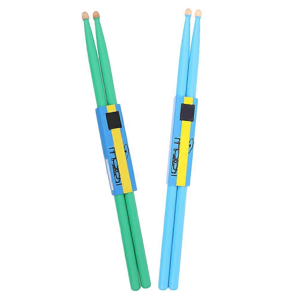 2 Pairs Maple Drumsticks Set Durable Drumming Equipment for Electronic & Acoustic Drums with Comfortable Grip for Practice
