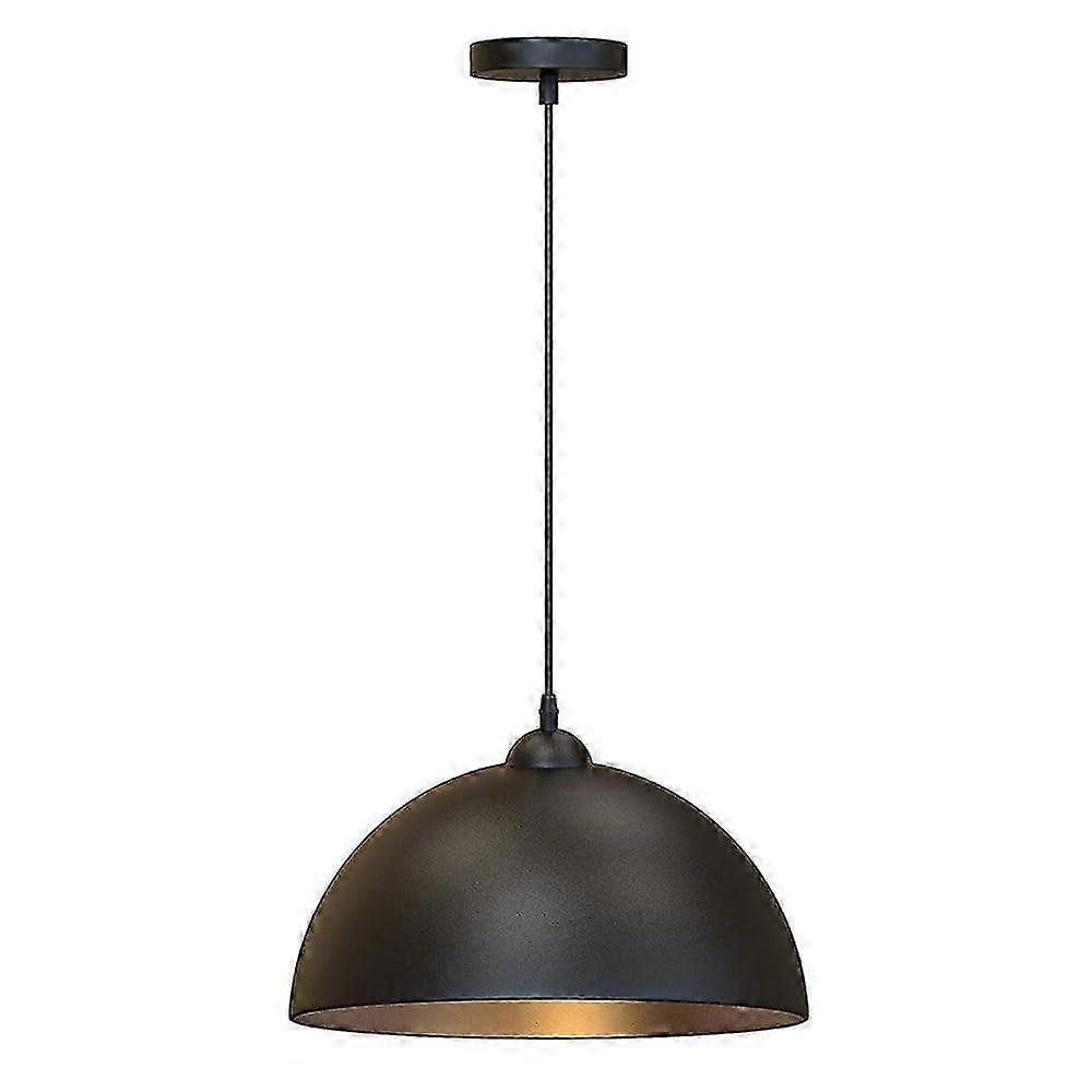 Adjustable Black & Gold Industrial Pendant Lamp with E27 Fitting