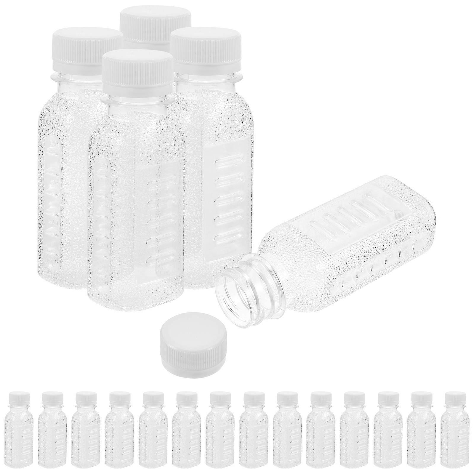 Refillable Juice Bottles 30Pcs Cylindrical Drinking Containers For Any Occasion 100Ml Easy To Clean Storage Made Of Premium PET