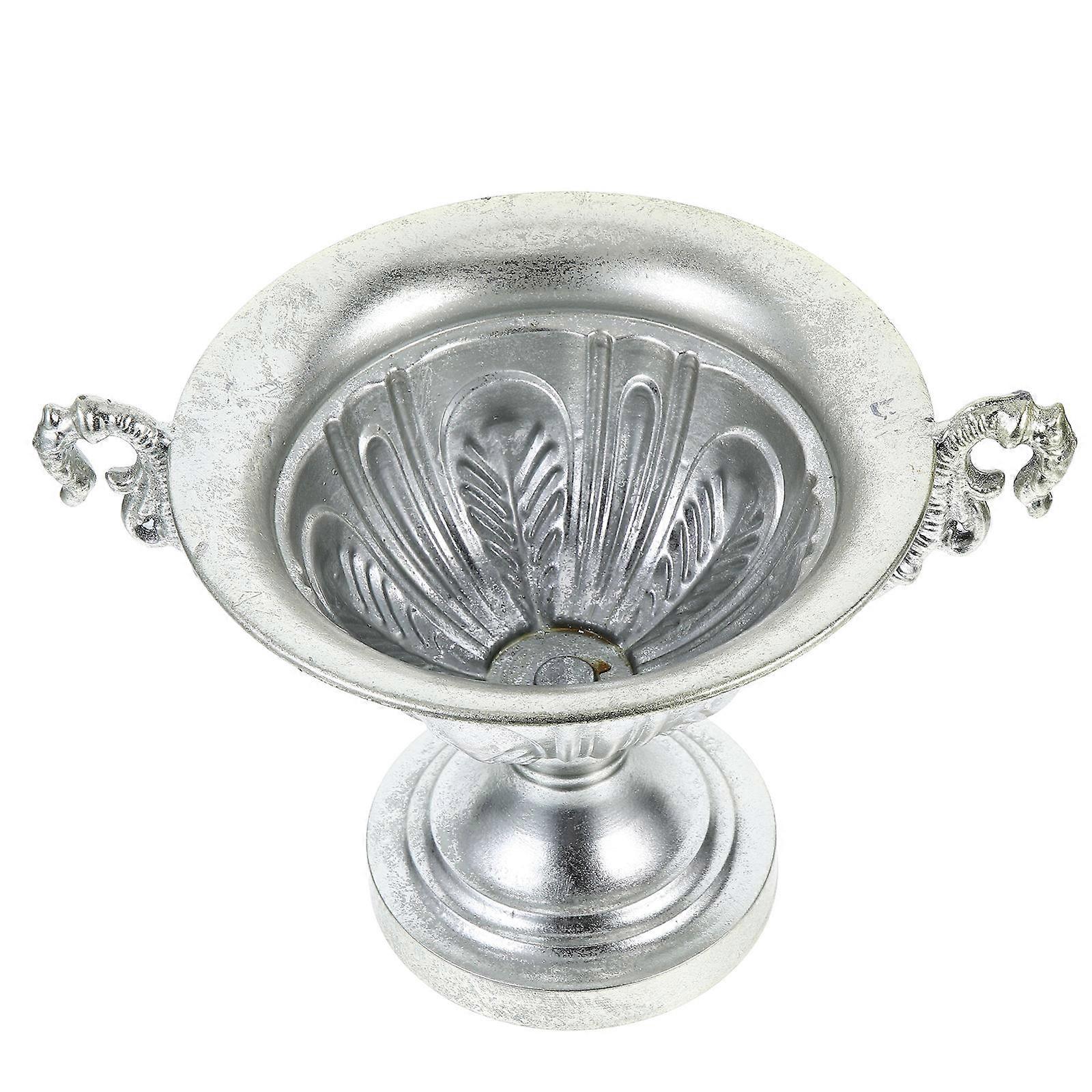 Modern Iron Flower Vase for Decoration Silver Color Adds Sophistication to Any Inch Tall