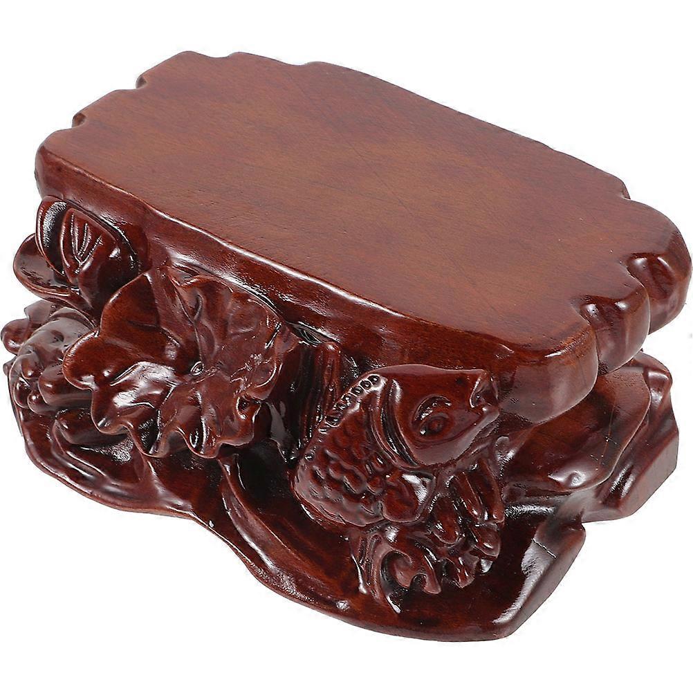Wooden Vase Display Stand For Home Decor Featuring Lotus Shape 20x15cm 1Pack Decorative Support