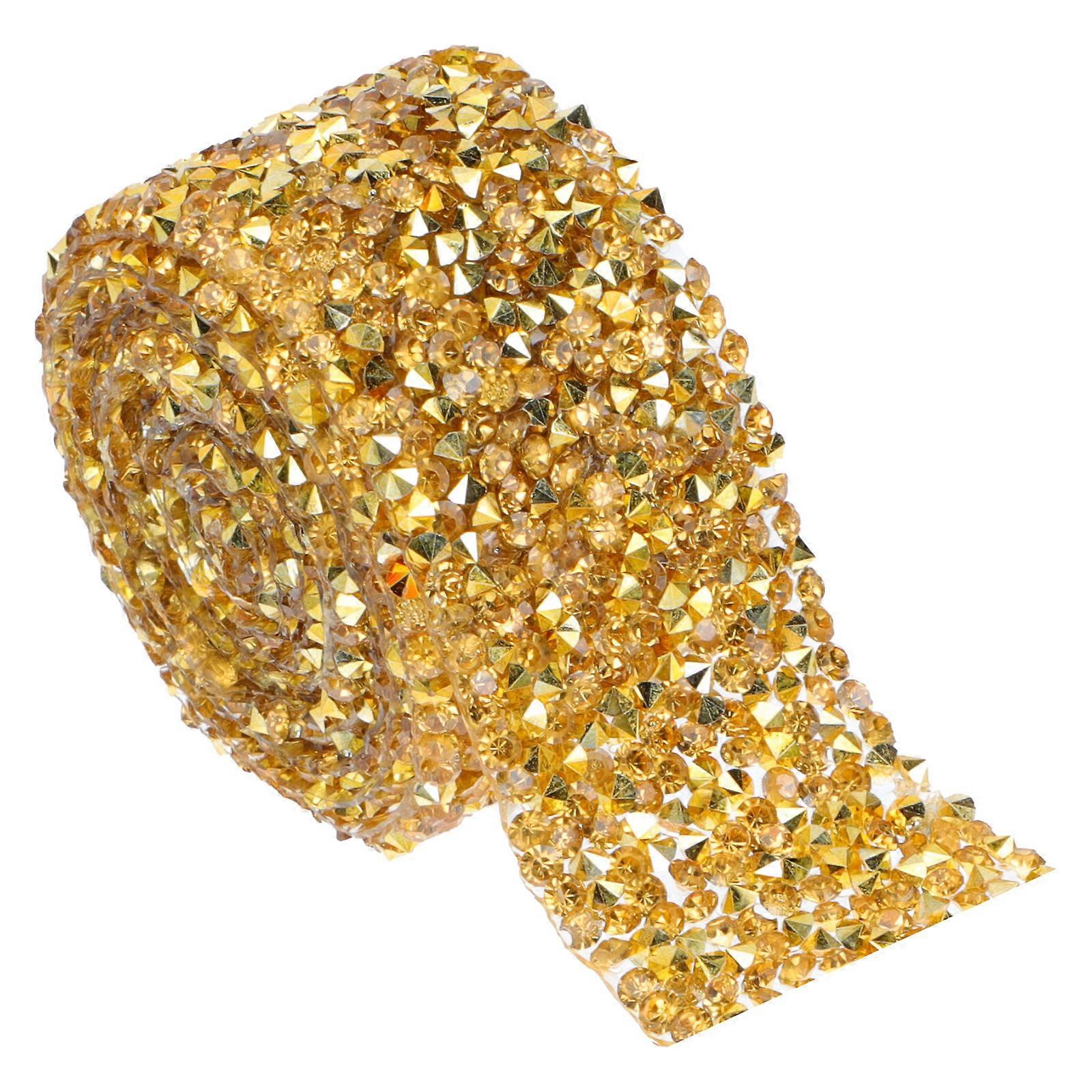 Rhinestone Adhesive Strips Decorative Fabric Jewels 91x3cm Suitable For Sewing Projects 1 Roll