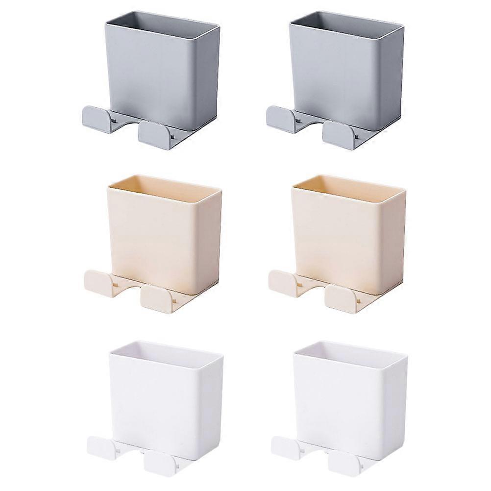 6Pcs Wall-Mounted Mobile Phone Storage Box With Remote Control Storage Features Ideal For Adults And Household Use