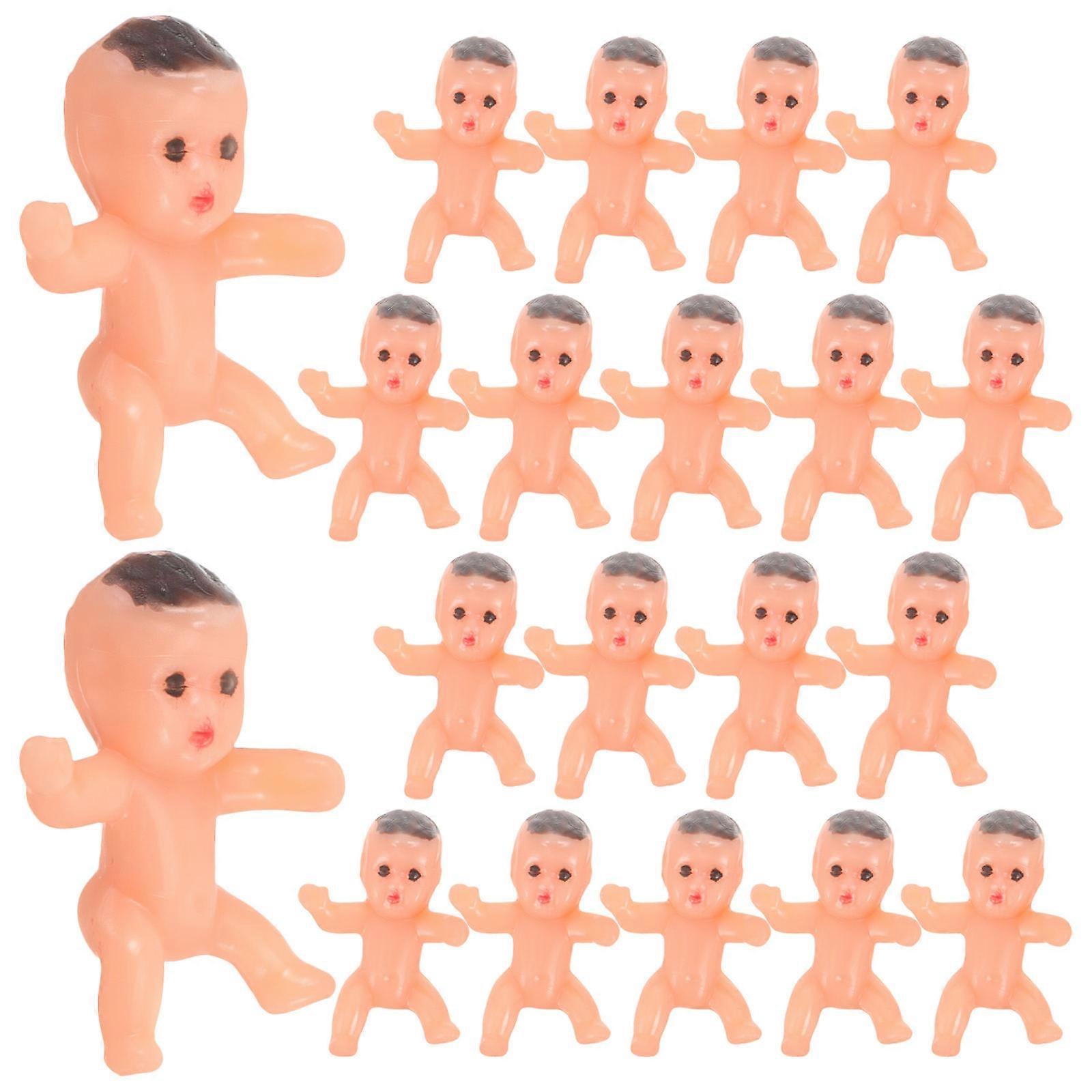 Miniature Novelty Toys For Baby Shower Decoration 20Pcs In Chocolate Color Featuring Vivid Poses For Kids And Parents