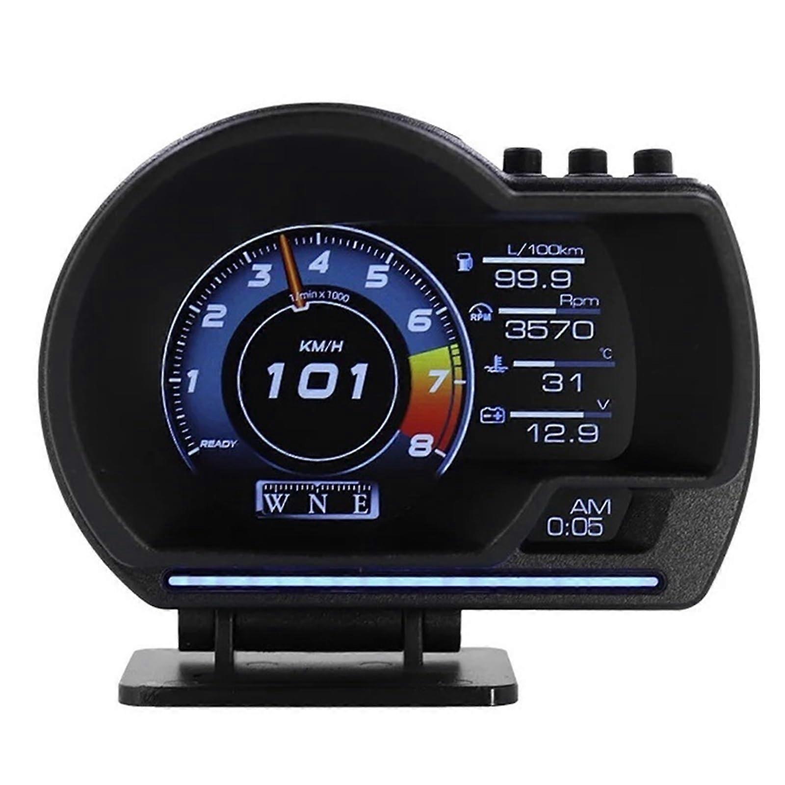Auto Instrument Panels HeadUp Display Auto Display OBD2 GPS Smart Car Gauge Digital Odometer Safety Alarm Water and Oil Temperature RPM