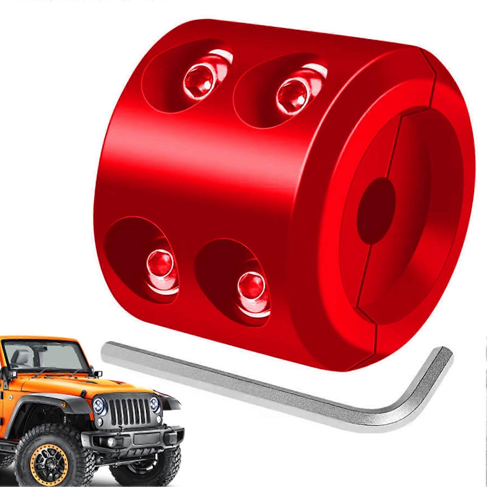 ATV Cable Plug For Synthetic Winch, Rubber Winch Part For Synthetic Rope, Red Car Modification Hook