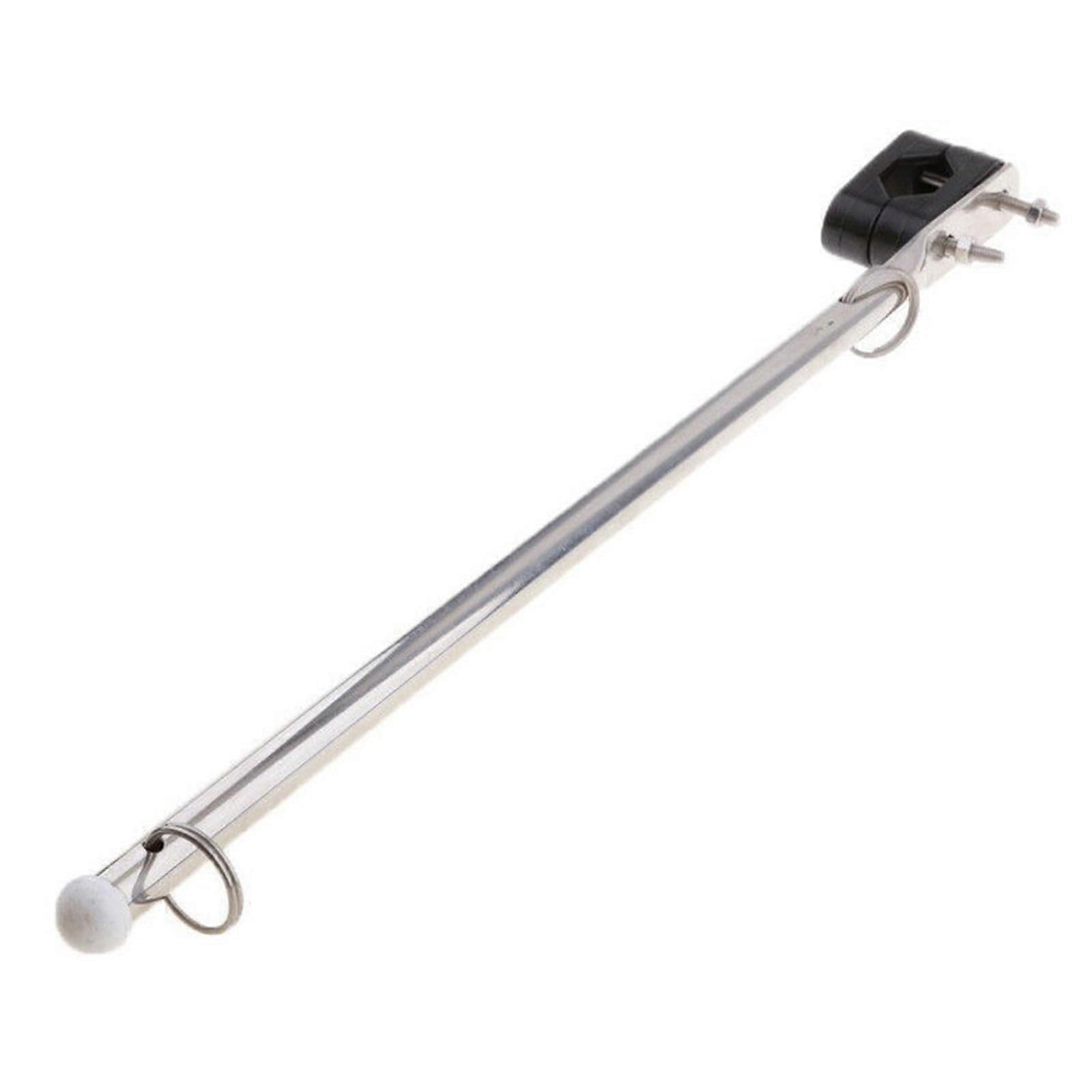Flagpole Holders Marine Stainless Steel Rails With Adjustable Clips, Rustproof For Yachts And Cars
